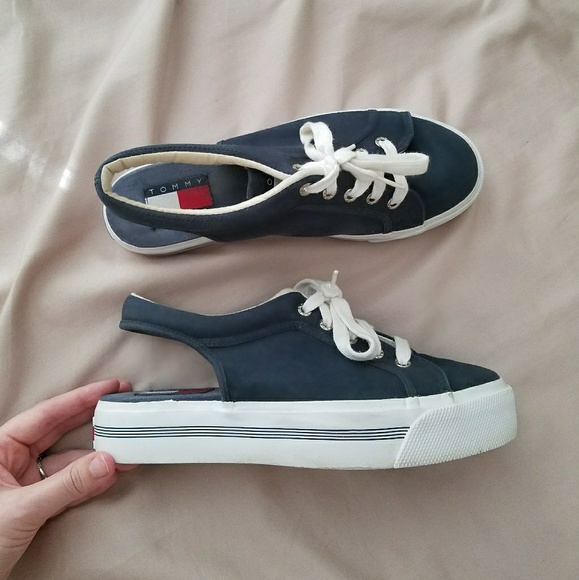 tommy hilfiger open back sneakers